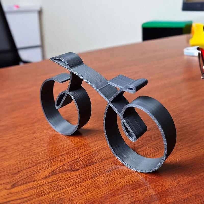 Velaro Fahrrad-Skulptur | Minimalistisches Drahtrahmen-Design | Eisen Schwarz | Geschenkidee für Radliebhaber