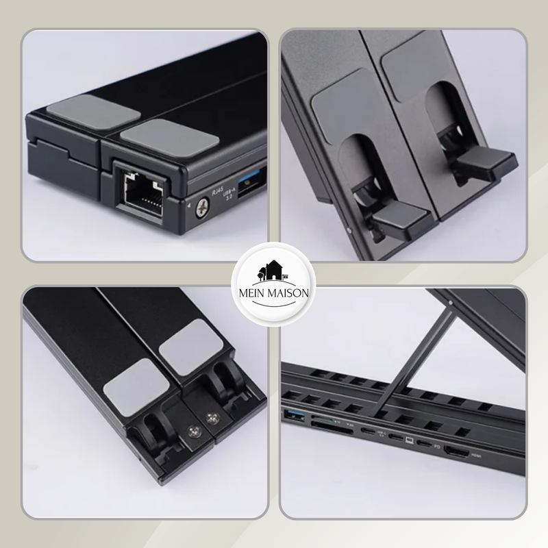 ProDock Ständer – 8-in-1 Laptop-Erhöhung und Hub kombiniert!