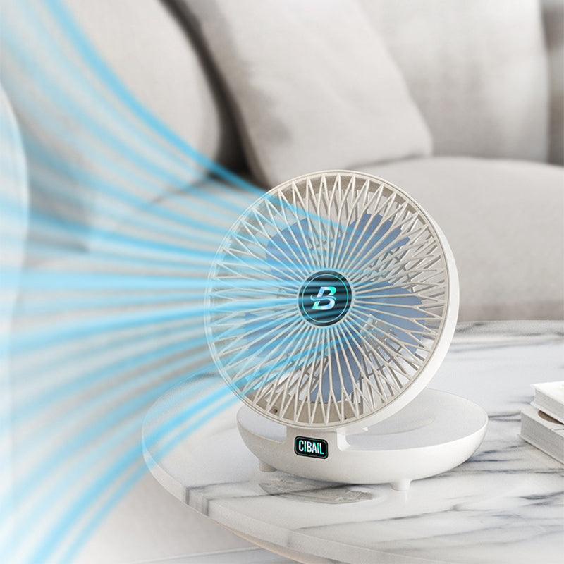 BriseFlex Faltbarer Tisch- & Wandventilator | Kabellos & Flüsterleise | 3 Geschwindigkeiten | Wiederaufladbar