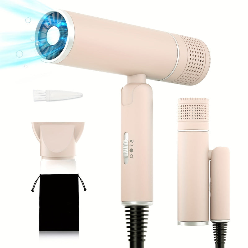 Aerovella Professioneller Ionen-Haartrockner | 1600W Power & Kalt-/Warmfunktion | Mit Diffusor | Antifrizz-Technologie | Blaues LED-Licht