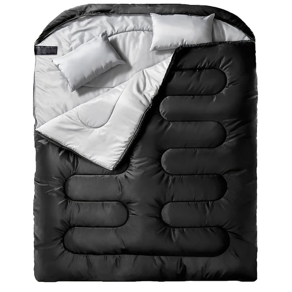 Camping-Schlafsack Duomira 2-in-1 | Doppelschlafsack & Einzelschlafsäcke | Integriertes Kissen | Warm & Komfortabel