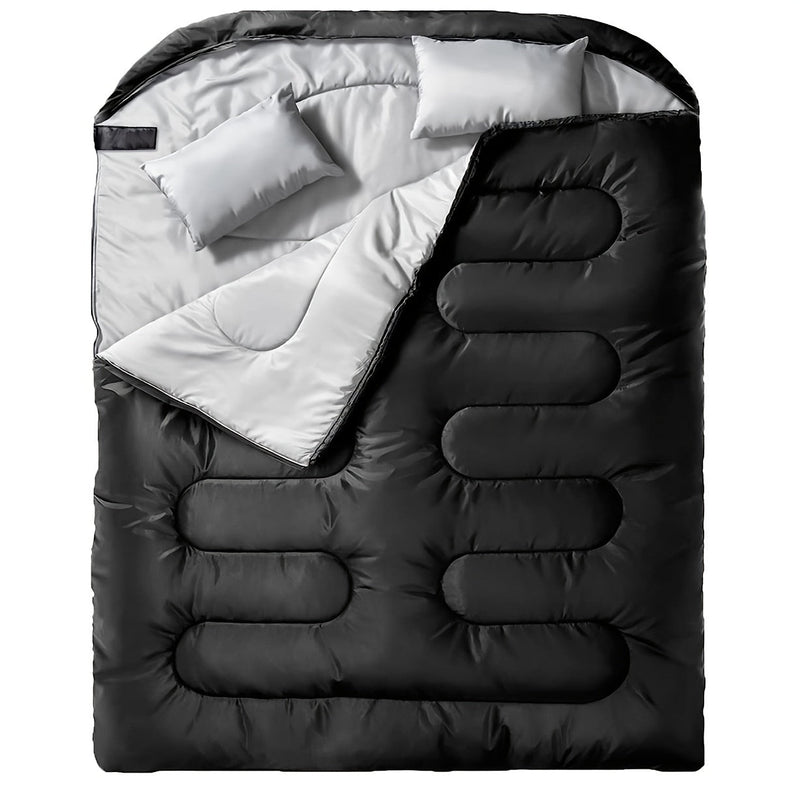 Camping-Schlafsack Duomira 2-in-1 | Doppelschlafsack & Einzelschlafsäcke | Integriertes Kissen | Warm & Komfortabel