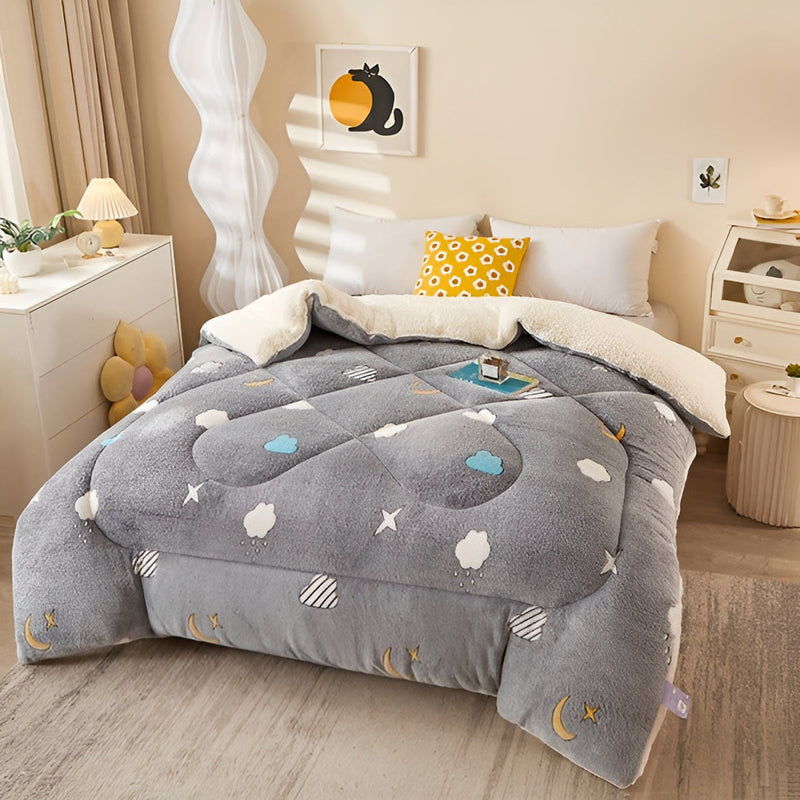 Flanell-Bettdecke Floravine | Weich & Warm | Blumenmuster | Hautfreundlich & PflegeleichtC