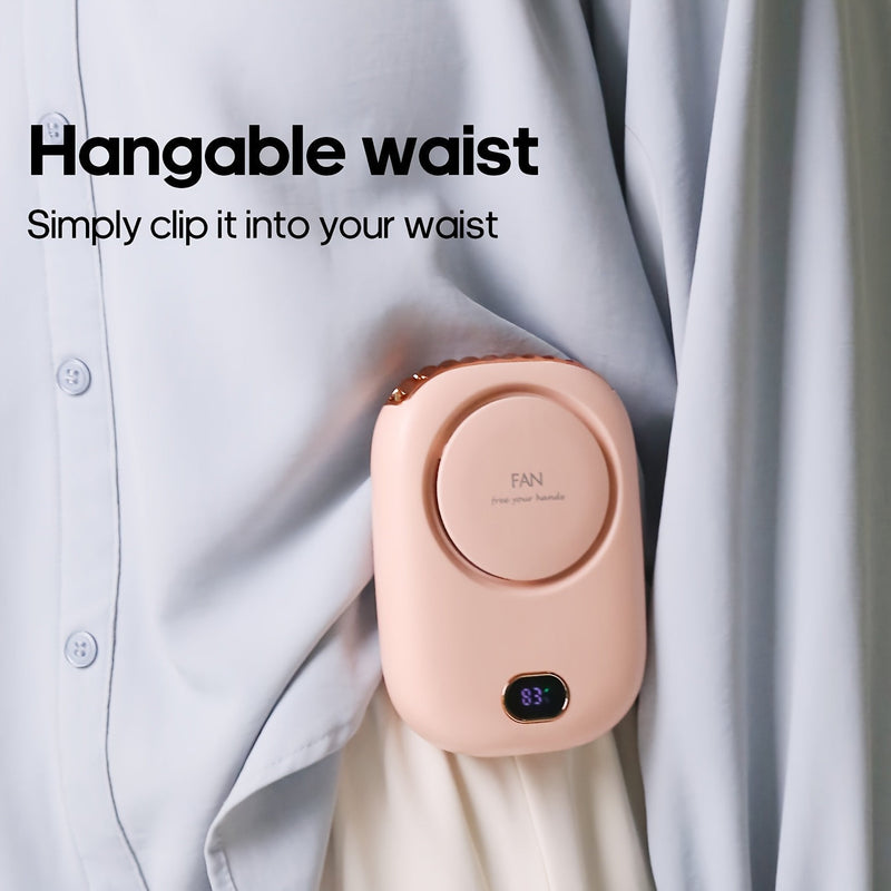 Tragbarer Nackenventilator BreezyLoop | USB-Aufladung | 3 Geschwindigkeiten | 2000 mAh Akku | Handsfree-Kühlung