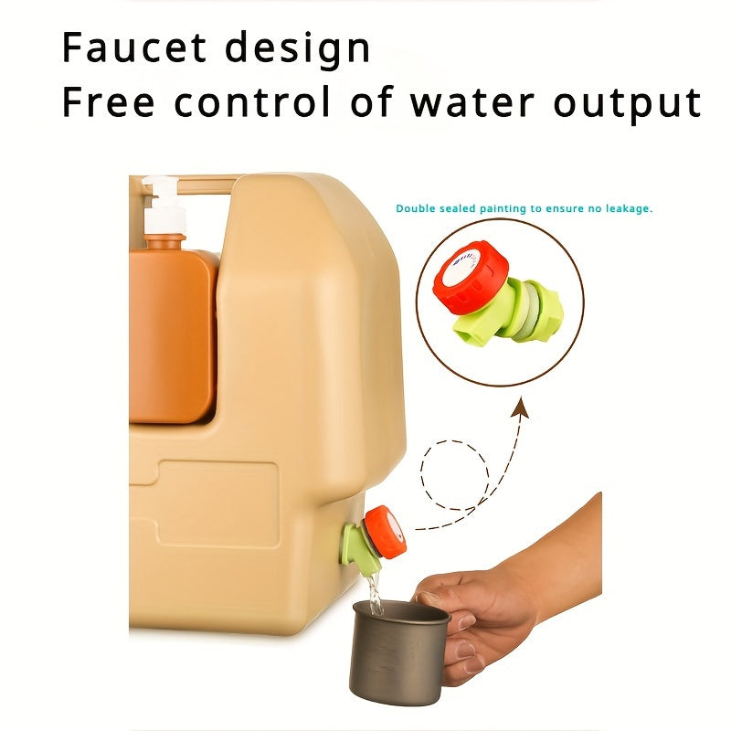 AquaTrek Outdoor Wasserkanister mit Spender | Kompakt & Tragbar | Mit Seifenhalter | Ideal für Camping & Reisen