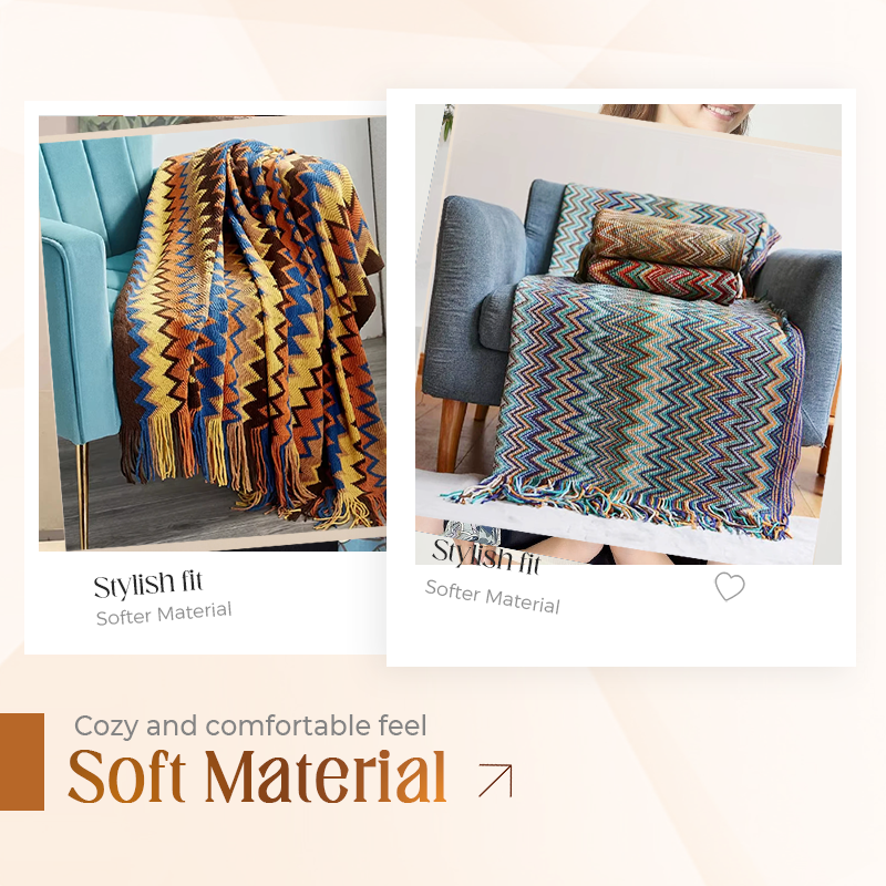 CasaLunaWeave – Boho-Decke, die Wärme mit Stil verbindet