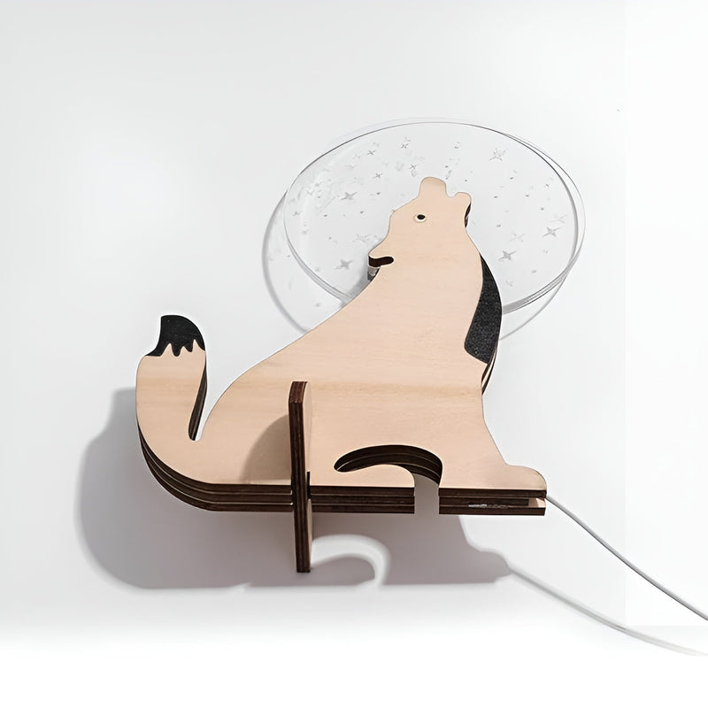 HolzHerz Kinder Nachtlicht Holz | Sanftes LED-Licht | USB-Betrieben & Kindgerecht | 16×20 cm