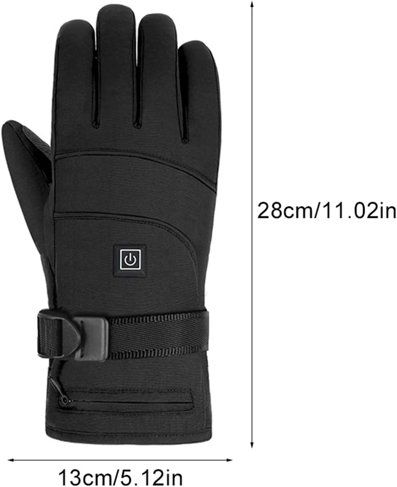 Beheizbare Winterhandschuhe | Wasserdicht & Winddicht | 3 Heizstufen | Touchscreen-fähig