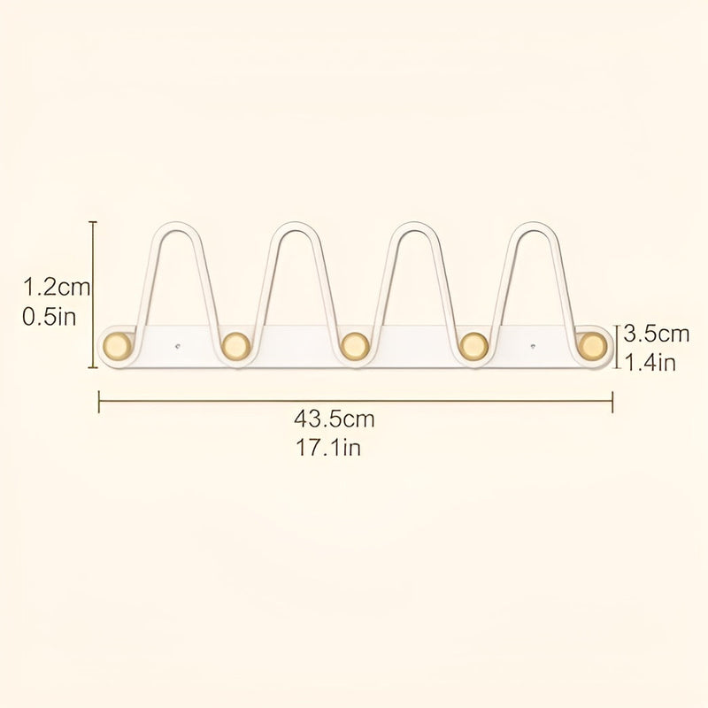 Doppelreihe Wandhaken OrgaHook | Edelstahl Rostfrei | Platzsparend & Bohrenfrei | Für Küche, Bad & Türen