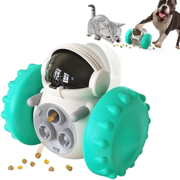 Petello Futterroboter für Hunde & Katzen | 3-in-1 Spiel, Intelligenz & Snackspaß | Selbstbalancierend & Ohne Batterien