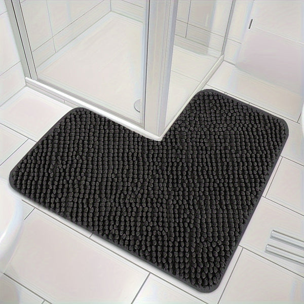 Eck-Badematte Lunava | L-Form für Dusche & Ecke | Rutschfest & Weich | 40x40x80 cm