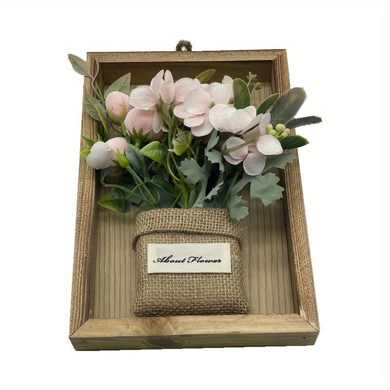 FloraVista 3D Blumen Wanddeko | Naturgetreu & Pflegeleicht | Holzrahmen 40x60 cm