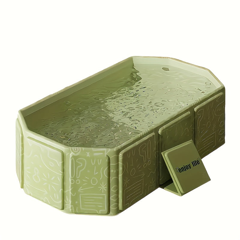 AquaLounge Faltbare Badewanne | Tragbar & Leicht | PVC Komfortbad 75x45x25 cm