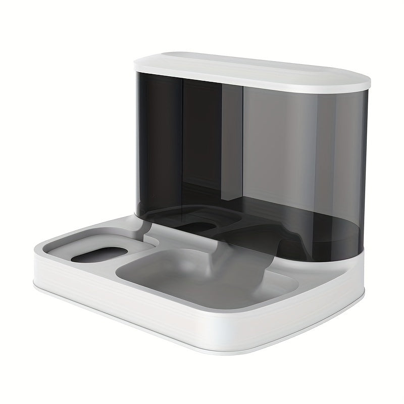 Katzen-Futterspender & Wasserspender PETRONA Duo | Automatisch | 2-in-1 System | Weiß | Für Katzen & Kleintiere
