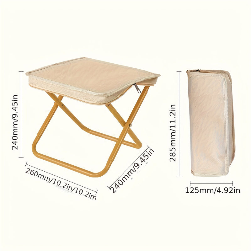 Faltstuhl Campilo Compact | Mit Tragegriff | Robustes Stahlgestell | 28,5 × 26,5 × 23 cm (gefaltet)