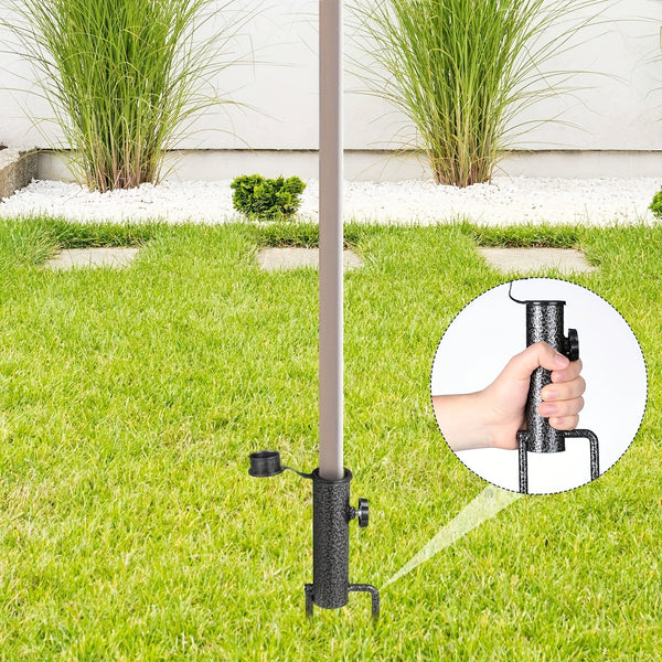 Verstellbarer Sonnenschirmständer Stabello | Für Ø 2.8–3.2 cm Schirmstangen | Rutschfest & Tragbar | Robuste Stahlkonstruktion