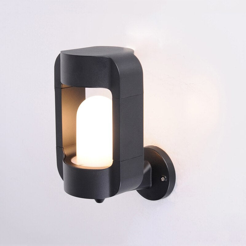Lumavera Außenlampe mit Bernstein-Glas | Warmes Licht | Wetterfest & Elegant | 23x15x21 cm