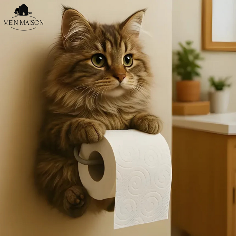 PurrRoll – Der charmante Katzen-Toilettenpapierhalter!