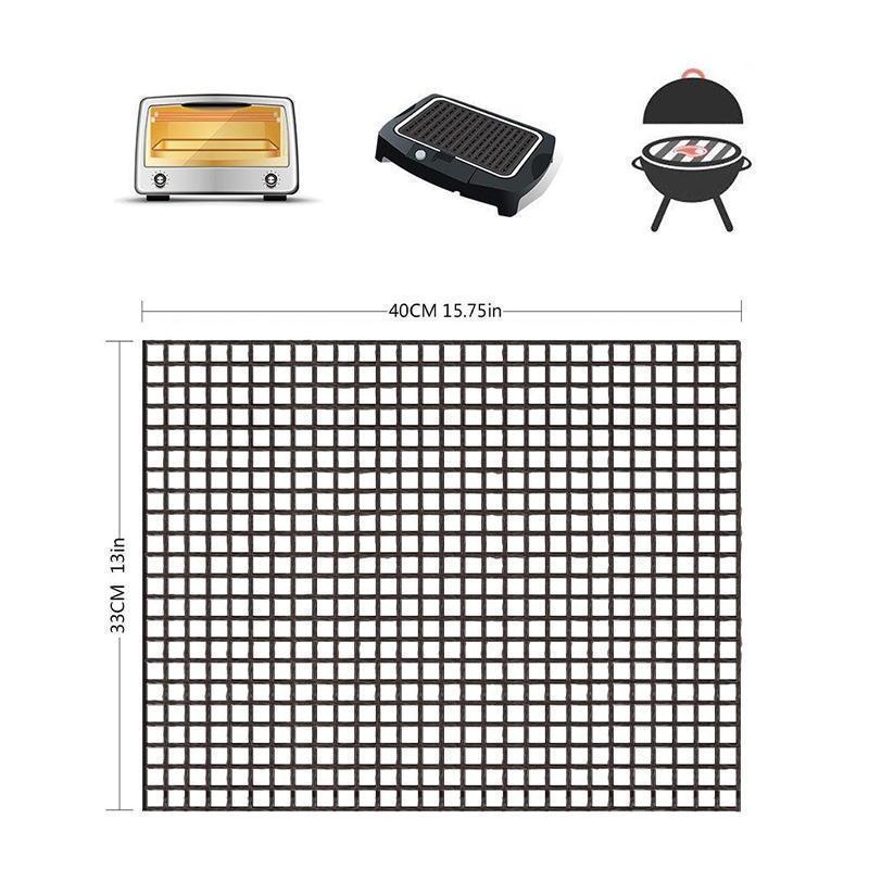 Grillfine BBQ Grillnetz / Grillmatte | Antihaft & Wiederverwendbar | Hitzebeständig bis 370 °C | Für Fleisch, Fisch & Gemüse