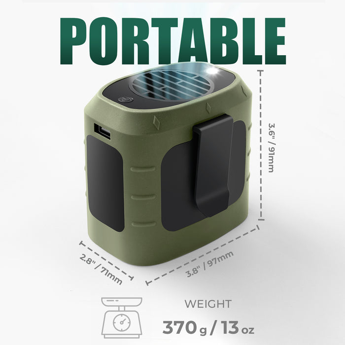 BeltAir Pro Turboventilator für unterwegs | Handsfree Kühlung | Powerbank & LED-Licht | 8000 mAh Akku