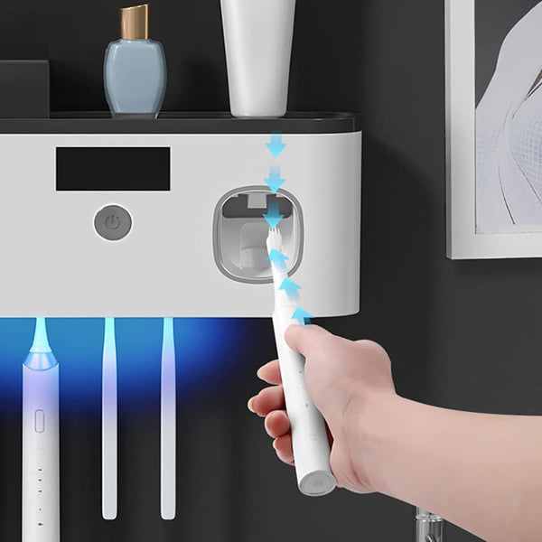 UVShield – Hygienischer Zahnbürstenhalter mit Smart‑Dosierung!