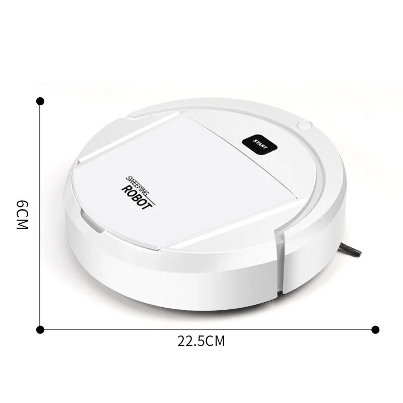 Cleaniq Bot Saugroboter 3-in-1 | Saugt, Wischt & Kehren | Leise & Kompakt | USB-Aufladung