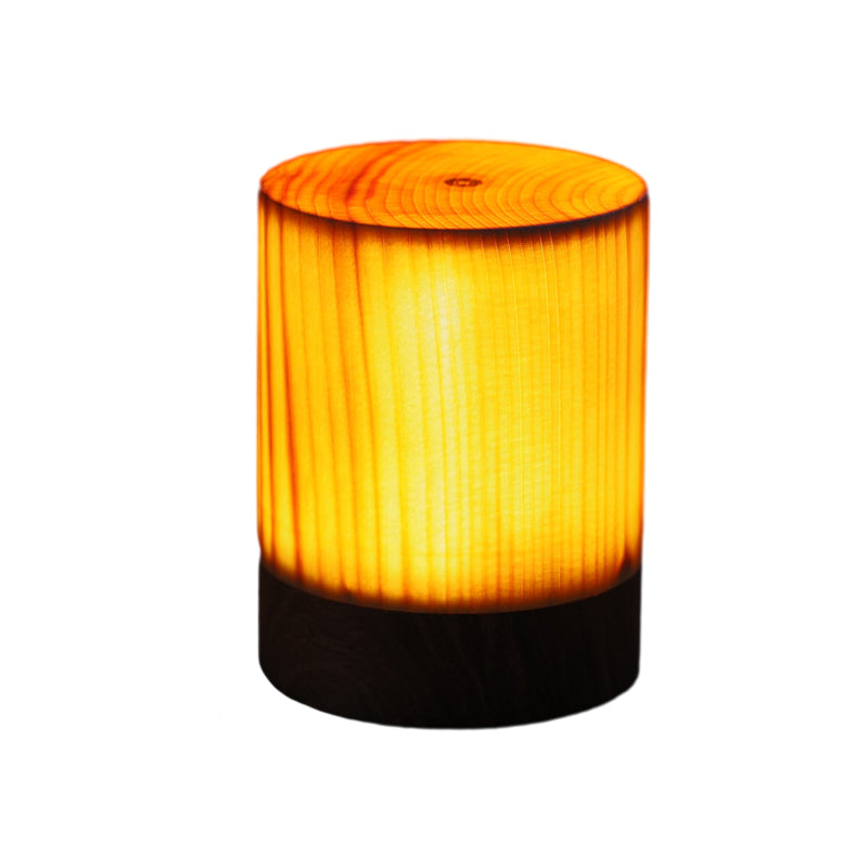 LED Tischlampe Lumaviva NaturLite | Touch-Dimmung & Akku | Kabellos & Wiederaufladbar | Holzoptik | Für Schlafzimmer, Schreibtisch & Wohnzimmer