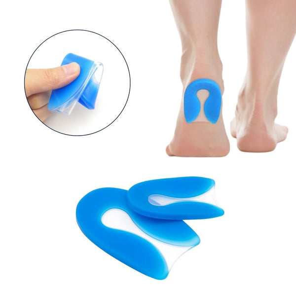 FeroStep Fersenpolster Silikon | Schmerzfrei Gehen | Weiches & Flexibles Material | Transparent