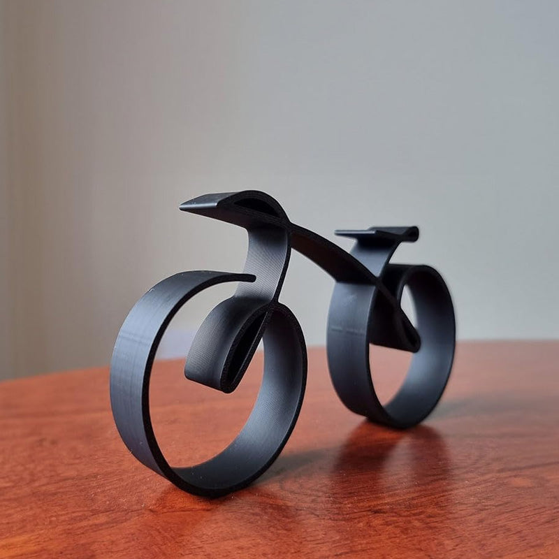 Velaro Fahrrad-Skulptur | Minimalistisches Drahtrahmen-Design | Eisen Schwarz | Geschenkidee für Radliebhaber