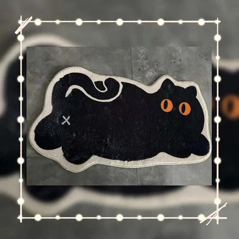 Katzen Teppich | Weiches Kunst-Kaschmir | Waschbar & Gemütlich | Polyester