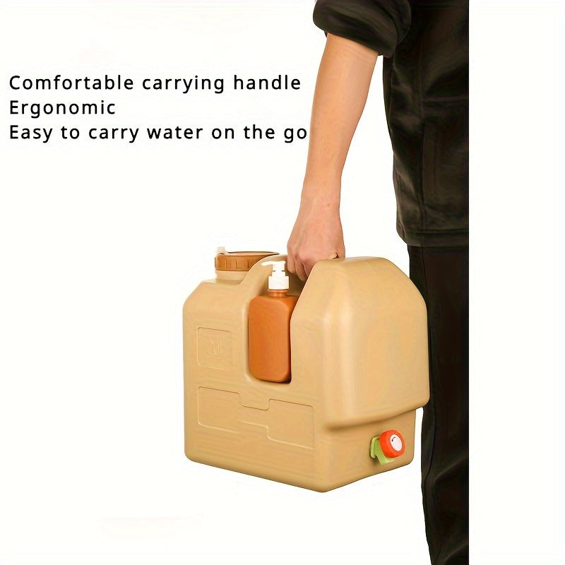 AquaTrek Outdoor Wasserkanister mit Spender | Kompakt & Tragbar | Mit Seifenhalter | Ideal für Camping & Reisen