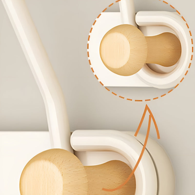 Doppelreihe Wandhaken OrgaHook | Edelstahl Rostfrei | Platzsparend & Bohrenfrei | Für Küche, Bad & Türen