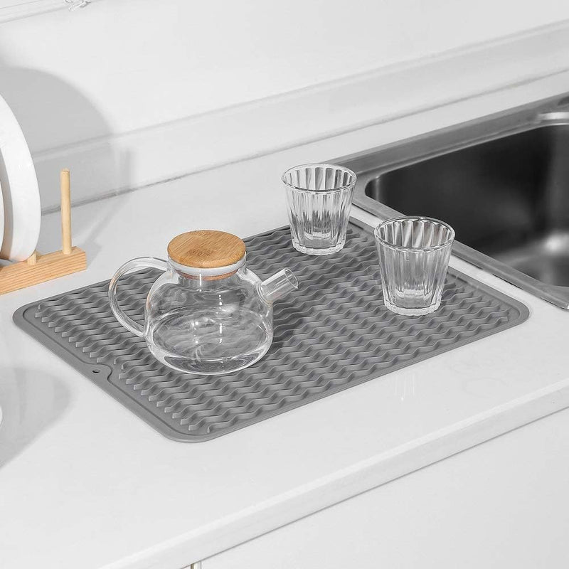 KÜCHENWELLA Silikon Küchenmatte | Hitzebeständig & Rutschfest | Spülmatte, Kühlschrank- & Schubladeneinlage | BPA-frei & Leicht zu Reinigen