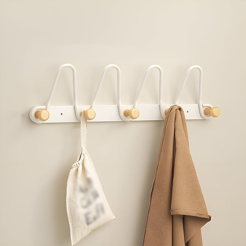 Doppelreihe Wandhaken OrgaHook | Edelstahl Rostfrei | Platzsparend & Bohrenfrei | Für Küche, Bad & Türen