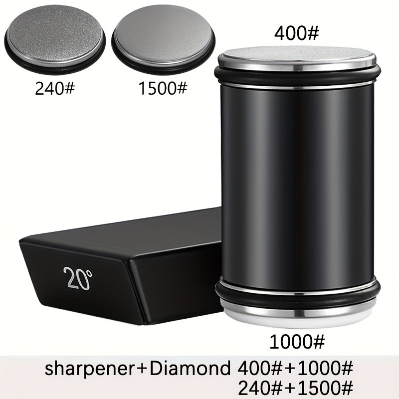 Schleifstein-Set EdgeCraft DuoSharp | Diamantstein mit Magnet-Halterung | 15° & 20° Schleifwinkel | Holz & Metall
