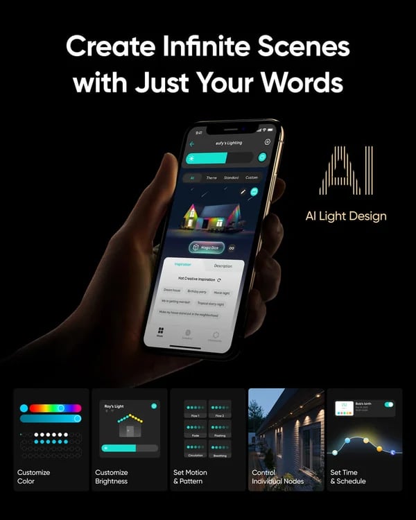 MagicGlow - Einfache lebendige Außenbeleuchtung mit App-Steuerung