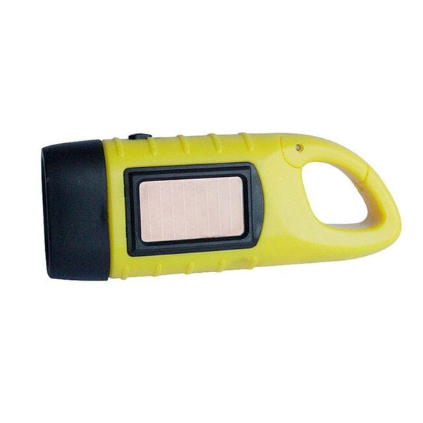Solavix Solar Taschenlampe | Kurbelbetrieb & Solar | Robust & Kompakt | LED-Notlicht für Outdoor & Notfälle