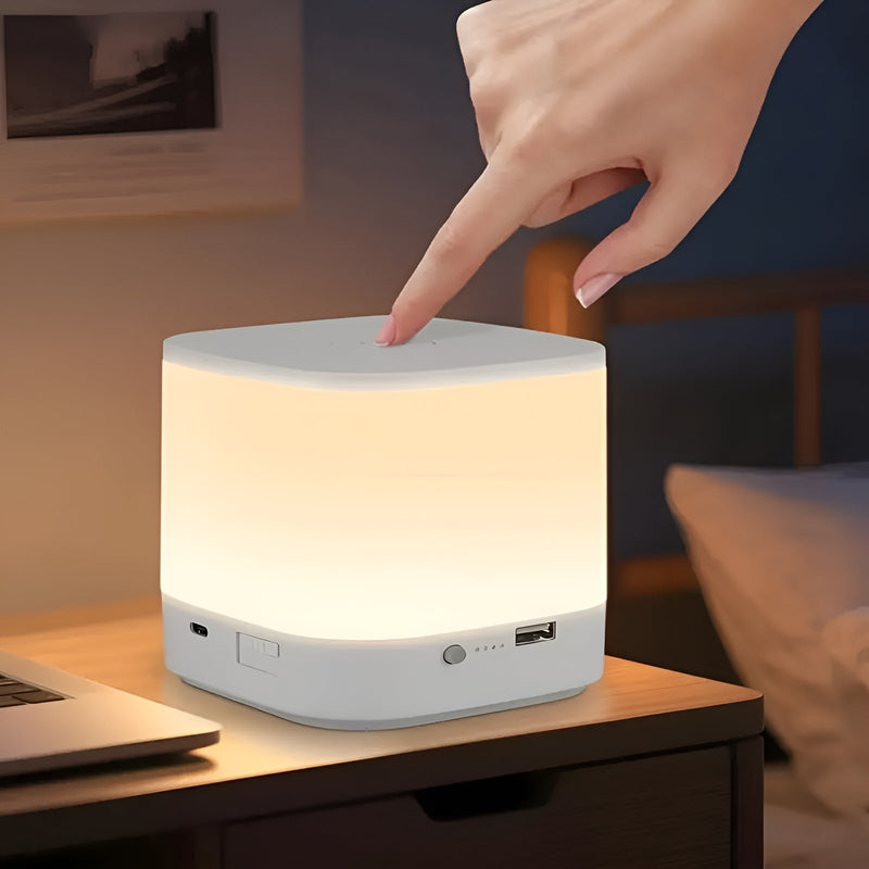 Lumora LED-Tischlampe | Touch-Dimmer & Timer | Kabellos & USB-Aufladung | Einstellbare Farbtemperatur