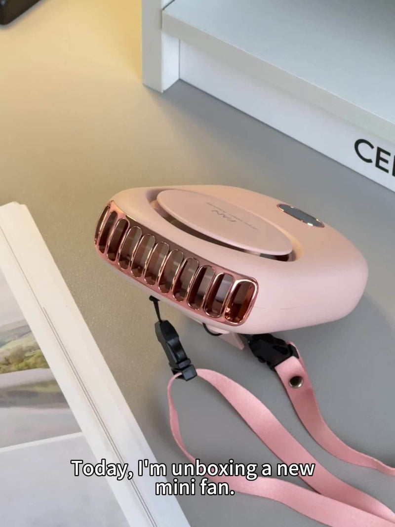 Tragbarer Nackenventilator BreezyLoop | USB-Aufladung | 3 Geschwindigkeiten | 2000 mAh Akku | Handsfree-Kühlung