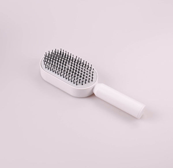 Selbstreinigende Haarbürste PURETRESS | Für alle Haartypen | Ergonomisch & Kompakt | Hygienisch auf Knopfdruck