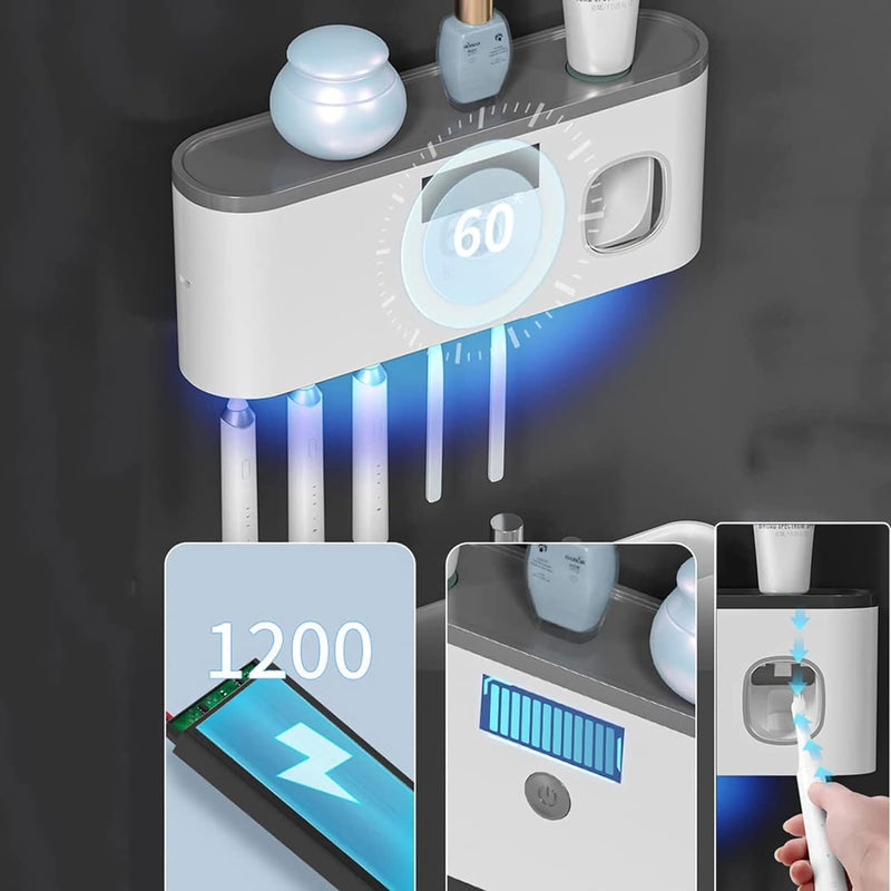 UVShield – Hygienischer Zahnbürstenhalter mit Smart‑Dosierung!