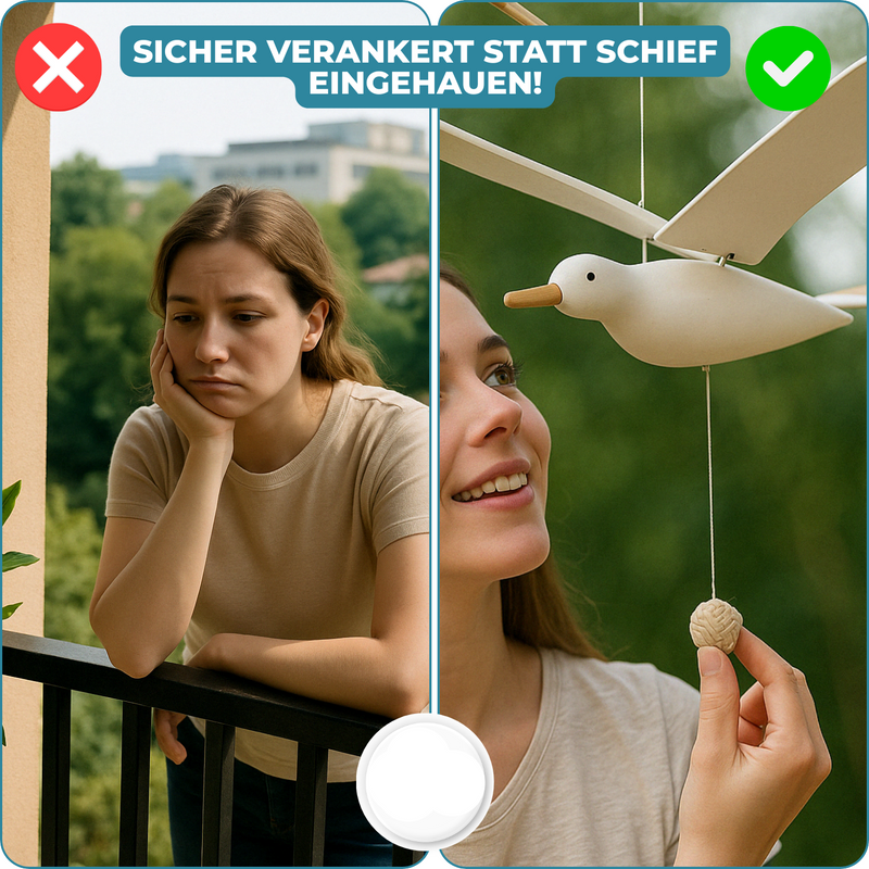 SkyGull – Handgeschnitzte Möwe mit flatternden Flügeln