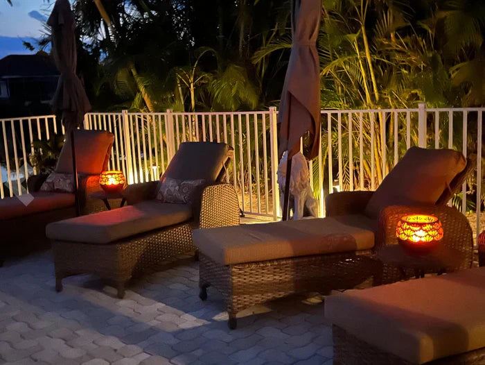 Kerzenlampe | FloraGlow | Duftlampe mit Blumenmuster | Dimmbar & Dekorativ | Keramik