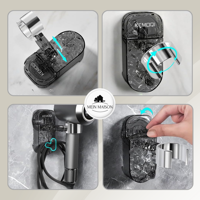 DryFix – Haartrockner praktisch zugänglich, kein Bohren erforderlich!