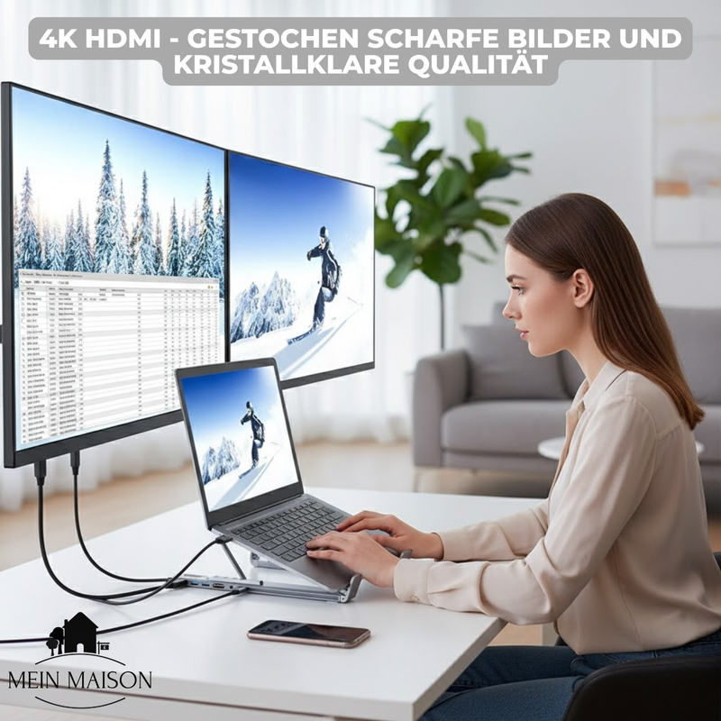 ProDock Ständer – 8-in-1 Laptop-Erhöhung und Hub kombiniert!