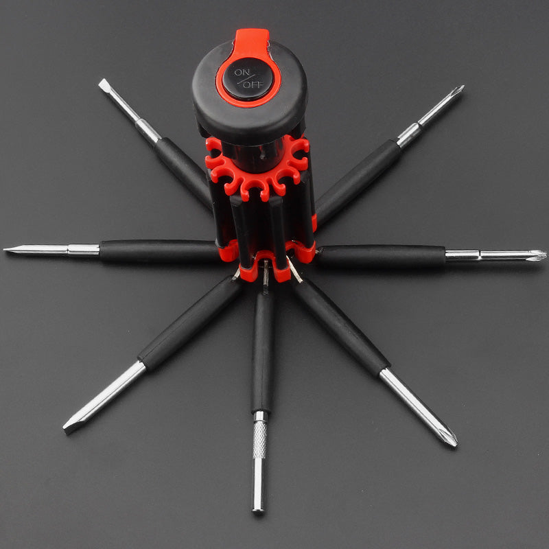 BrightScrew - 8-in-1-Schraubendreher mit LED-Taschenlampe