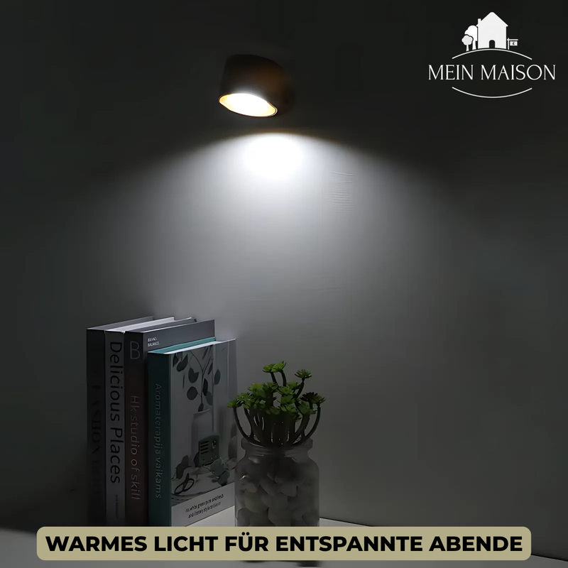 Wandleuchte LumiScandi | Kabellos & Wiederaufladbar | Skandinavisches Design | Holz Eiche