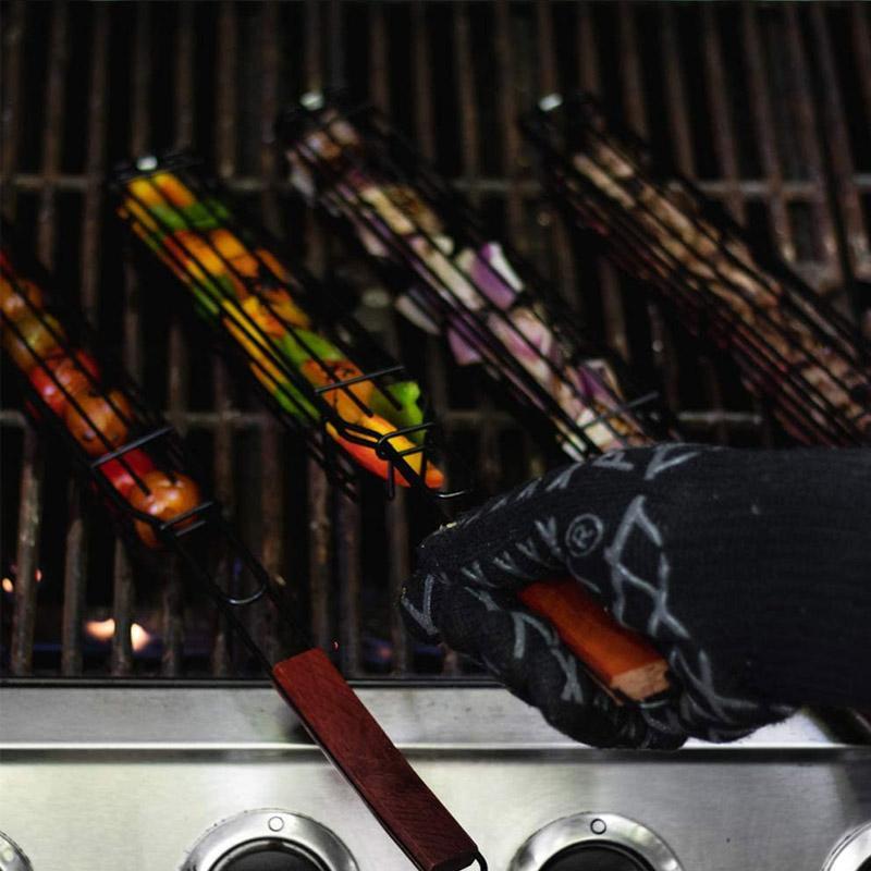 1+1 GRATIS | GrillBasket - Wiederverwendbare Kabob-Grill-Körbe