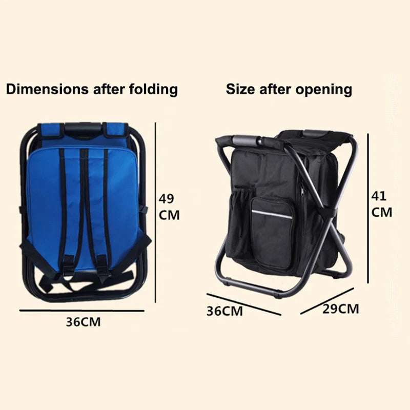 Multifunktionaler Outdoor-Hocker TrekChill SeatCooler | Faltbarer Campingstuhl mit integrierter Kühlbox | Wasserdicht & Tragbar | 150 kg Belastbarkeit