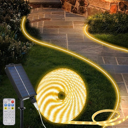 Solvara Flexibler Solar LED-Lichtschlauch mit Fernbedienung | Kreative Außenbeleuchtung | Energieeffizient & Wetterfest